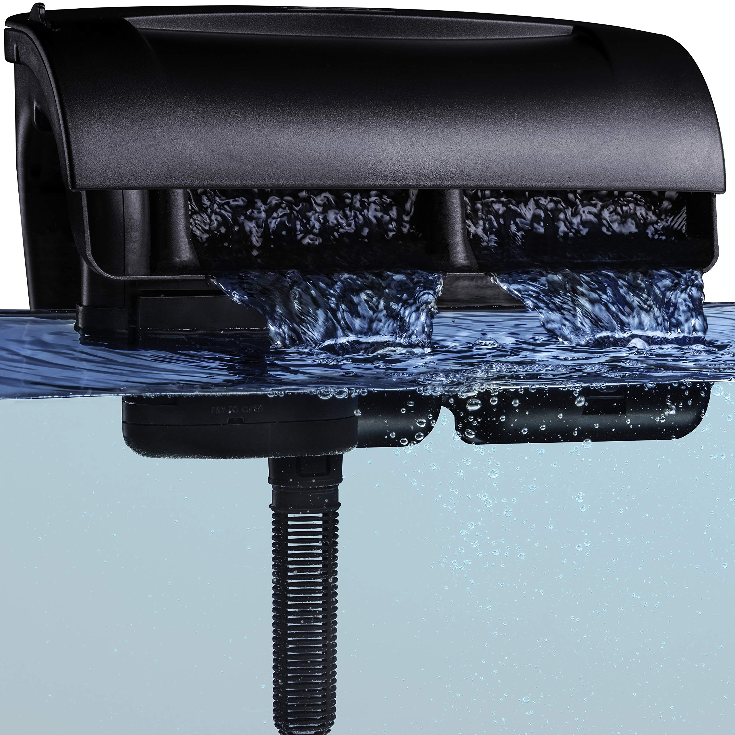 Diseño silencioso del filtro Tetra Whisper IQ para un acuario tranquilo.