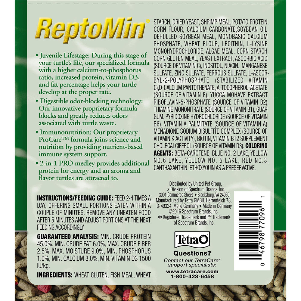 TetraFauna Pro ReptoMin Pro: calcio y proteína para tortugas.