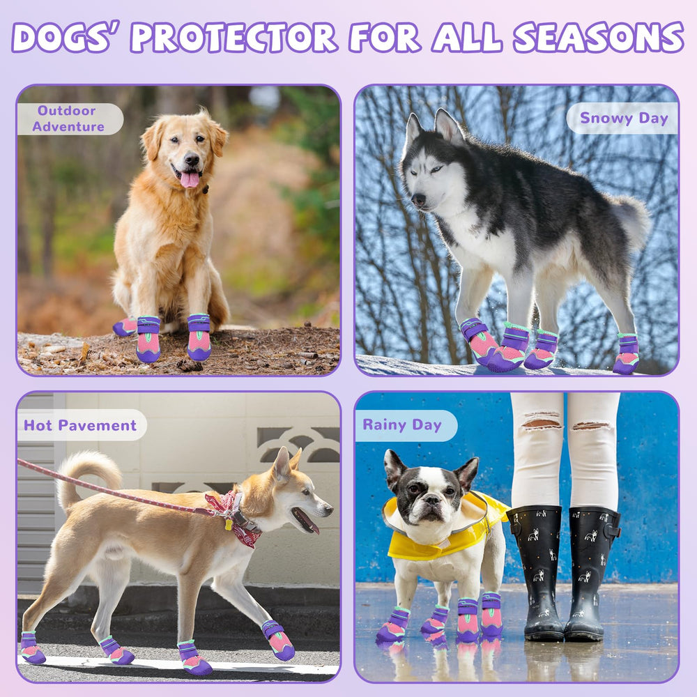 TEWIWAP botas para perro con cierres y tiras reflectantes para mayor visibilidad