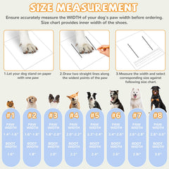 TEWIWAP botas de perro con ajuste doble y correas, fácil de colocar.