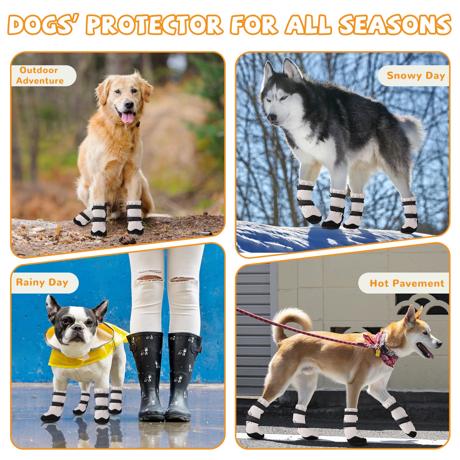 TEWIWAP botas para casa y senderos, aptas para perros de cualquier tamaño.