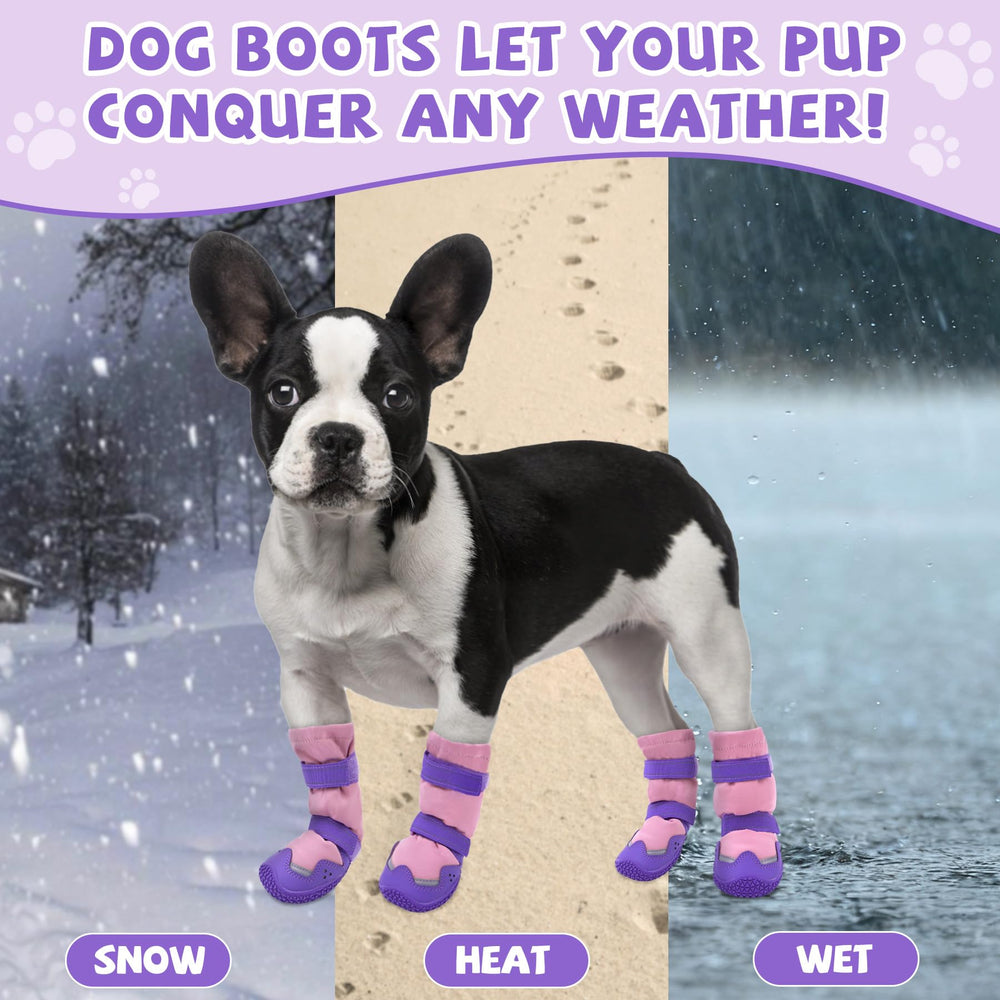 TEWIWAP botas para perro grande, cinta reflectante para mayor seguridad nocturna.