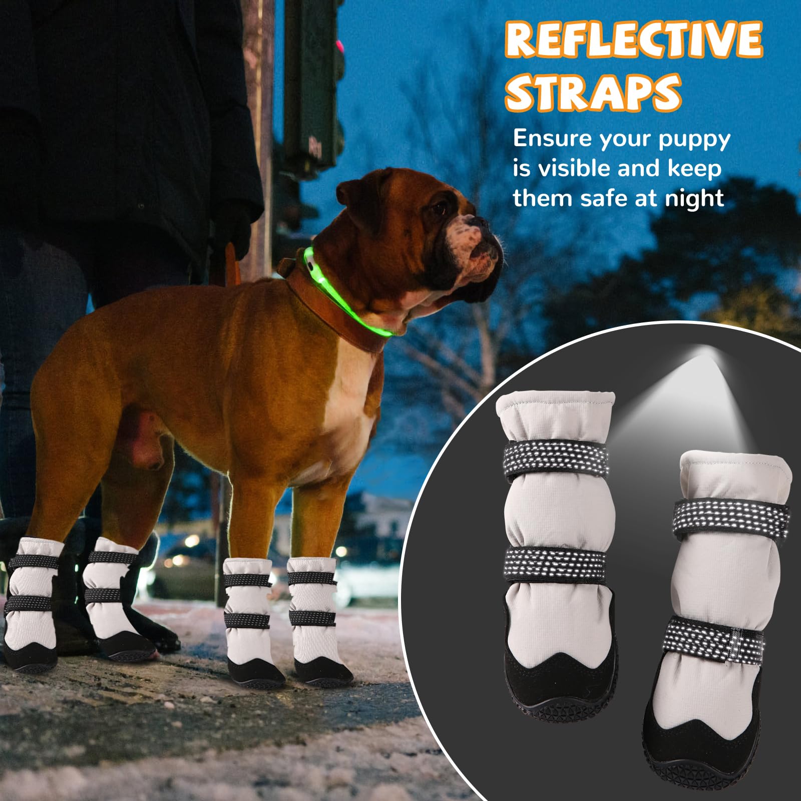 TEWIWAP botas impermeables mantienen las patas secas y cálidas en la nieve.