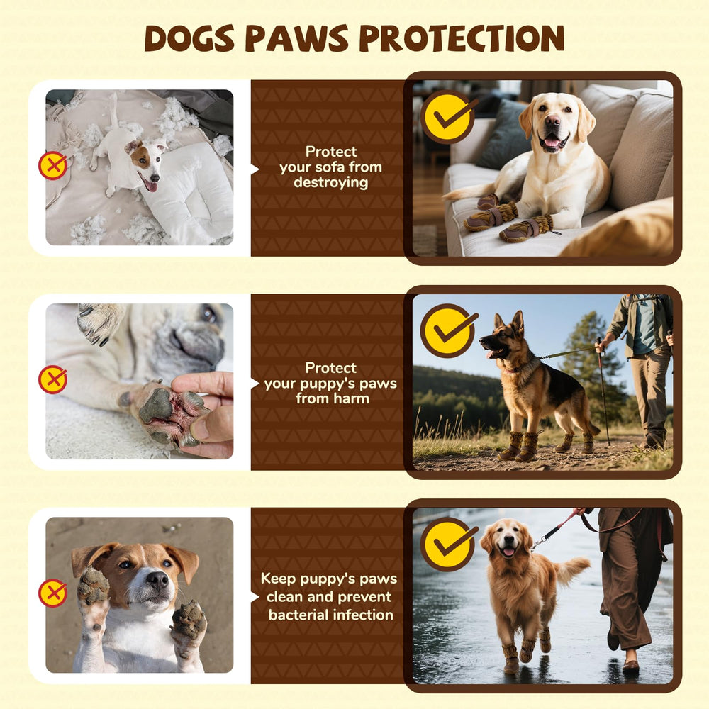 TEWIWAP botas para perro invierno, cierre ajustable, sujeción estable