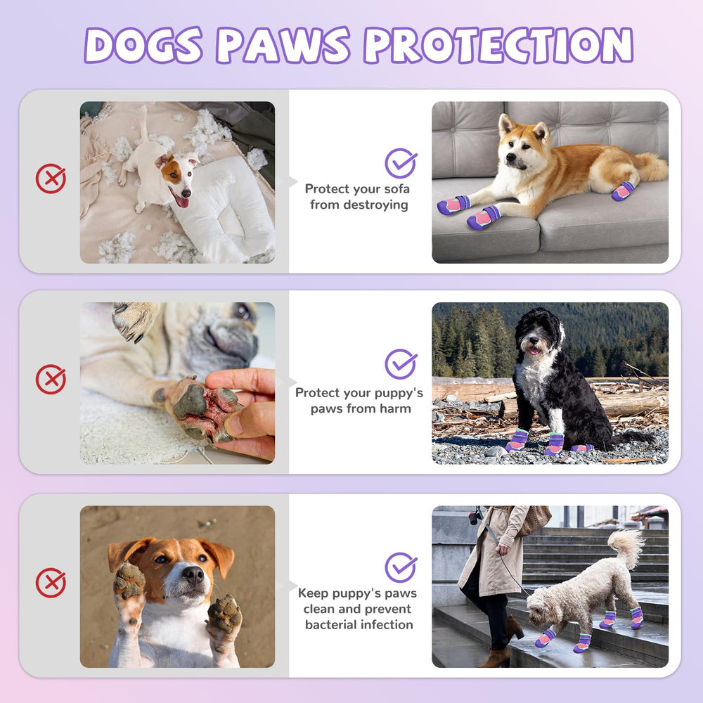 TEWIWAP botas para perro protegen suelos y muebles de arañazos