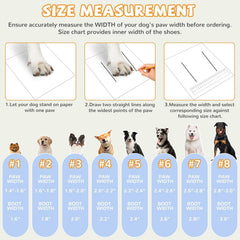 TEWIWAP botas perro con tiras ajustables y reflectantes para caminatas nocturnas