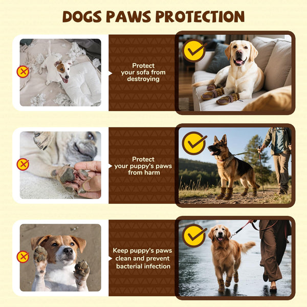 TEWIWAP botas patitas-protectoras con suela antideslizante mejora el agarre