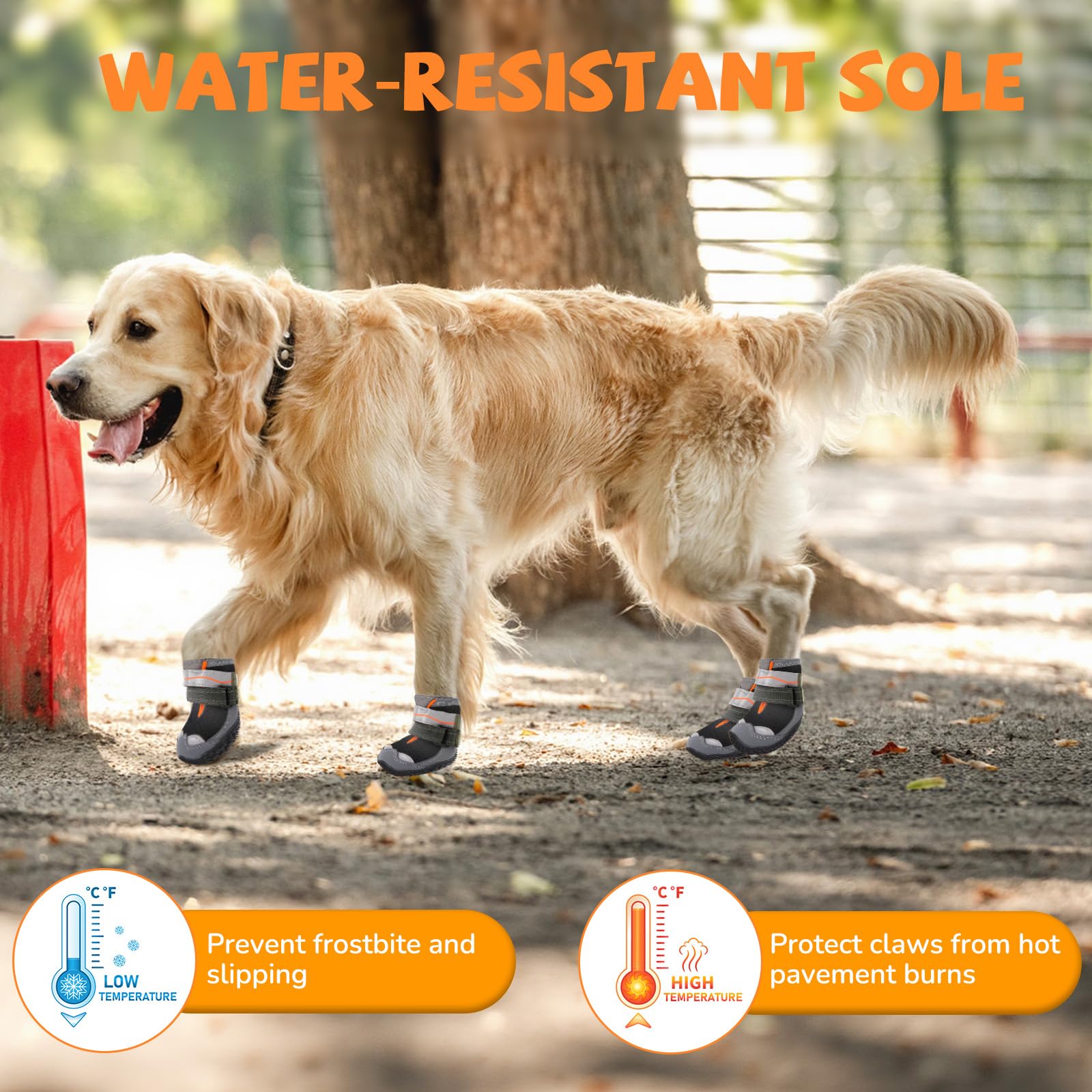 TEWIWAP zapatos impermeables para exteriores protegen las patas de la nieve.