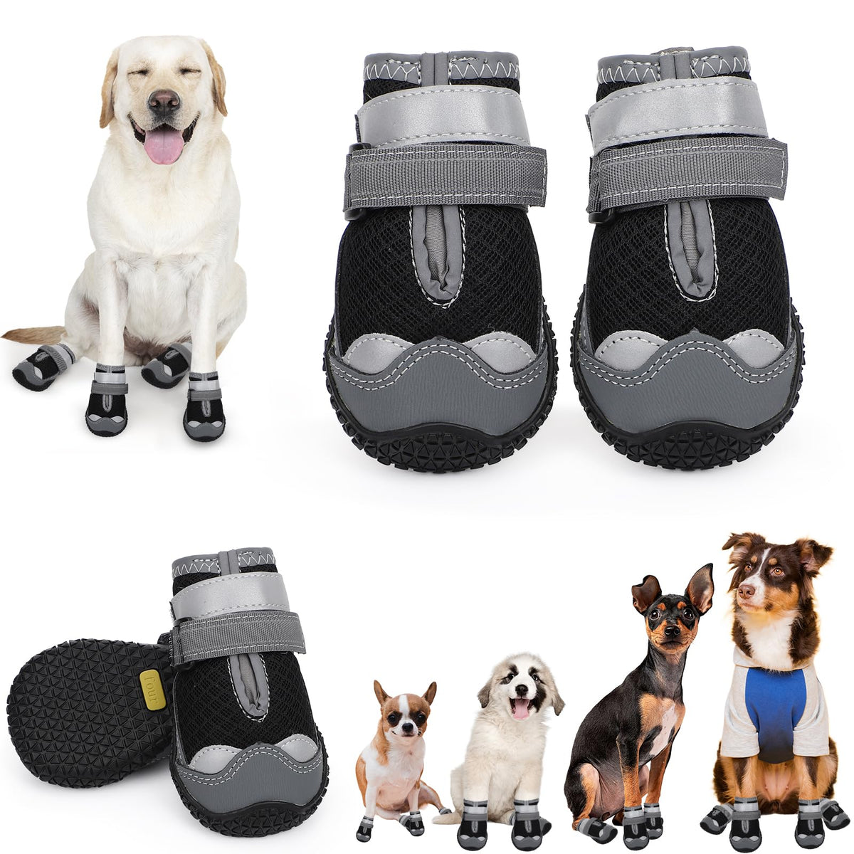 TEWIWAP zapatos para perros protegen patas en pavimento caliente durante caminatas