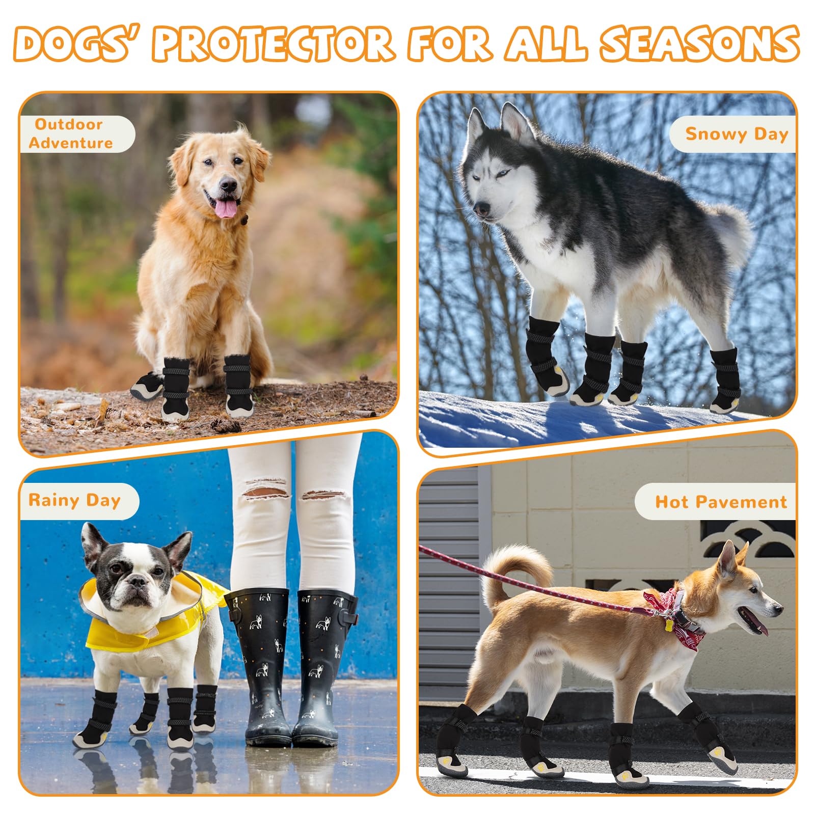 Zapatos TEWIWAP para perros: protegen muebles y suelos de arañazos.