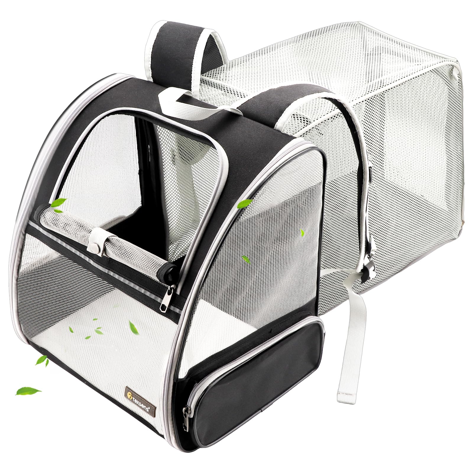Texsens Mochila Gato Extensible Espacio: expansión para mayor comodidad durante paseos