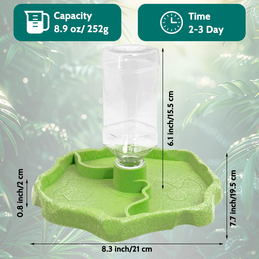 Tfwadmx 9onzas 2en1 doble-cuenco facilita comida y agua para reptiles