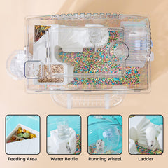 Accesorios multifuncionales Tfwadmx para hamster enano permiten alimentar, hidratar y descansar sin cambiar de espacio.
