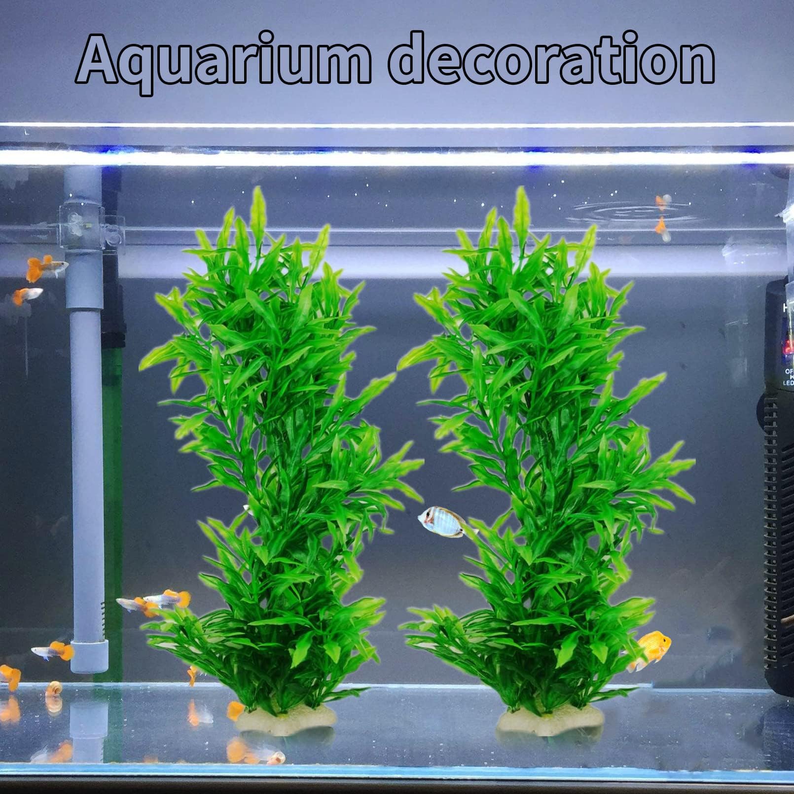 Algas artificiales tfwadmx para acuario de 13 pulgadas, decoración duradera.