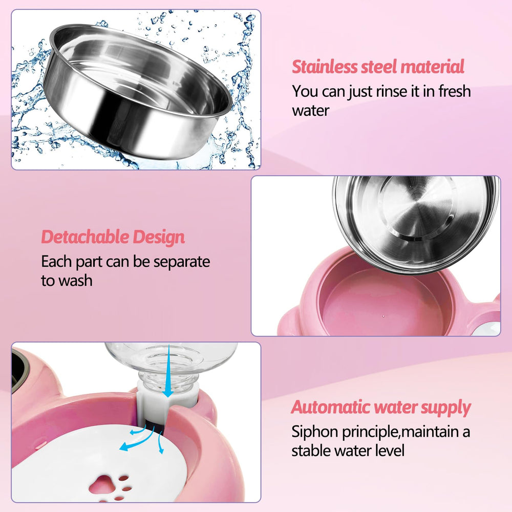 Tfwadmx dispensador de agua automático para mascotas, agua lista cuando la necesiten.