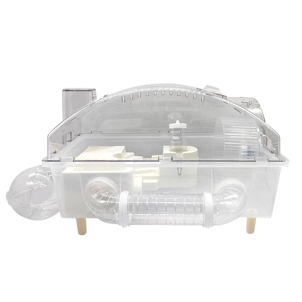 Jaula Tfwadmx para hamster enano con techo acrílico, ideal para observar comidas y juego.