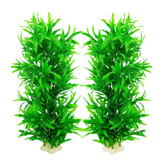 Planta artificial tfwadmx para acuario con hojas verdes, realza el ambiente.
