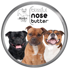 The Blissful Dog bálsamo nasal en envase de 2 oz para cuidado diario del hocico.
