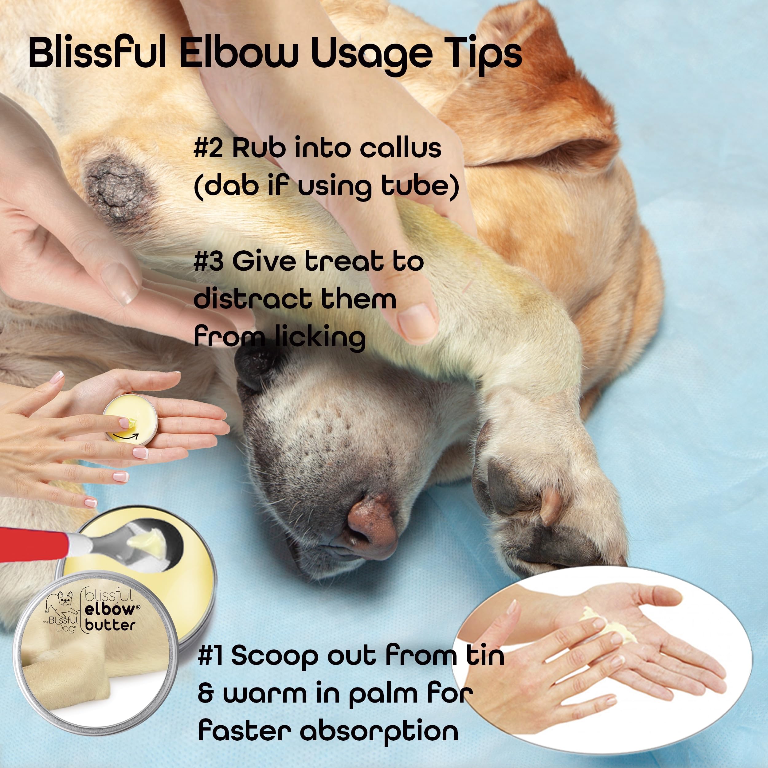 The Blissful Dog envase-portatil, práctico para viajes y uso diario.