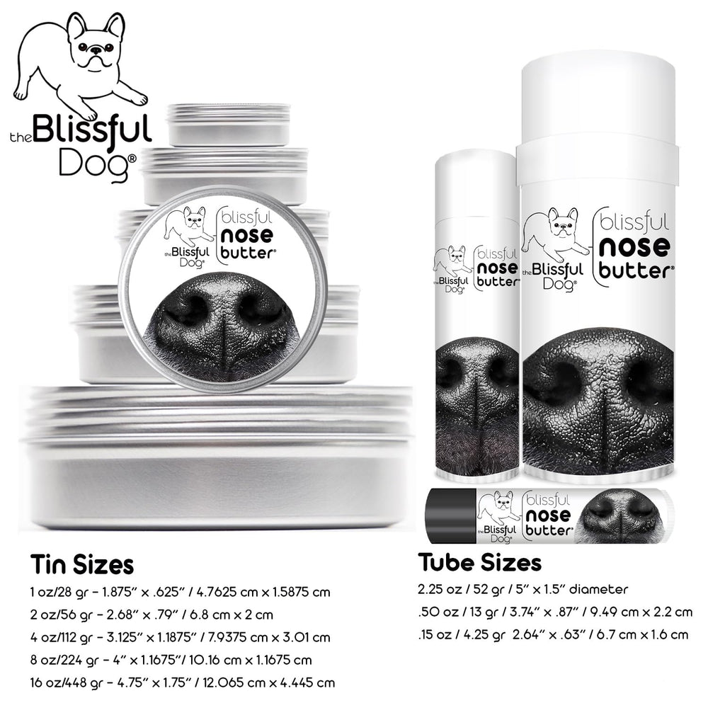 Producto hecho a mano en Estados Unidos para hocicos secos con The Blissful Dog.