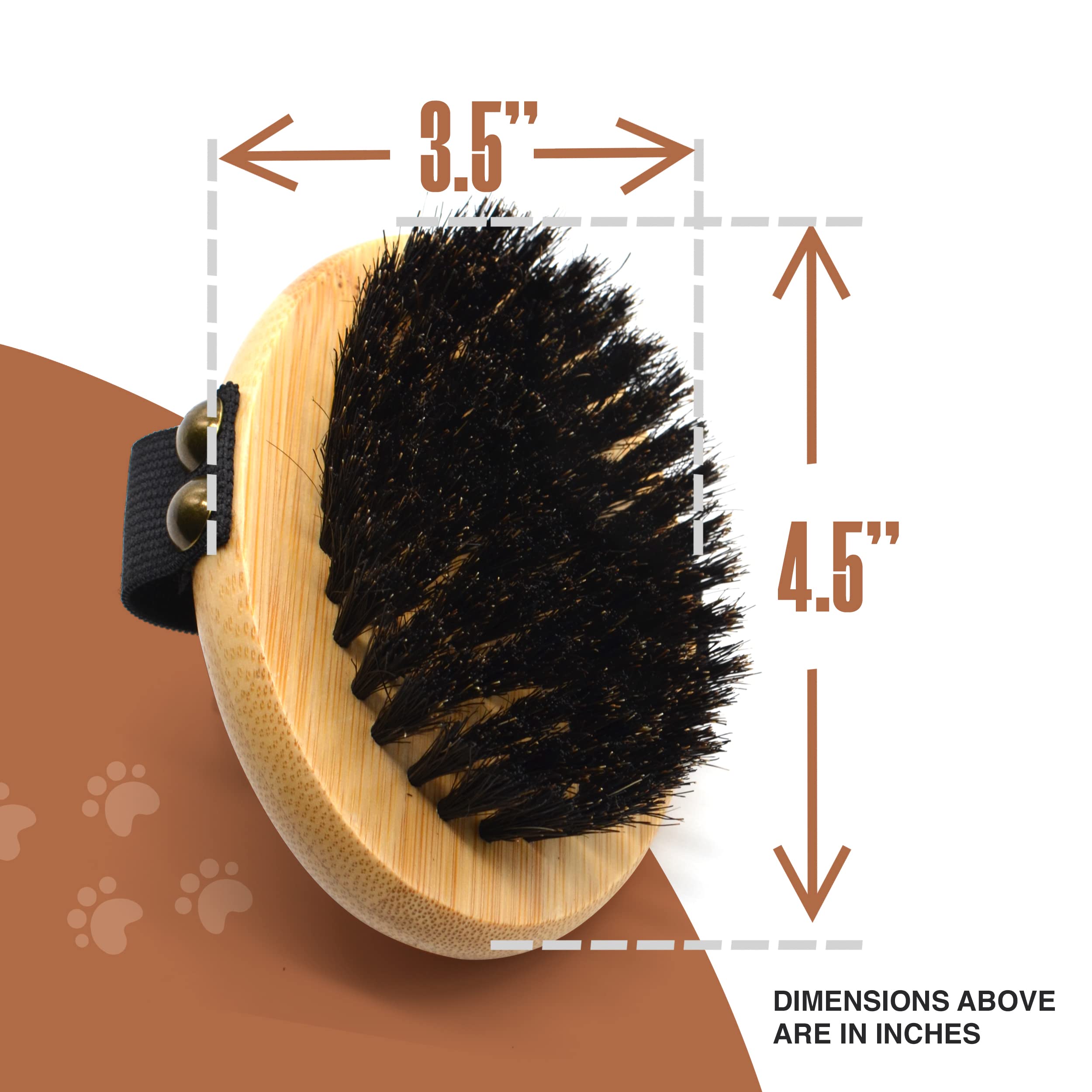 The Buddy System mango de bambú resistente, diseño ecológico para grooming diario.