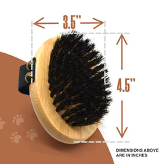 The Buddy System mango de bambú resistente, diseño ecológico para grooming diario.