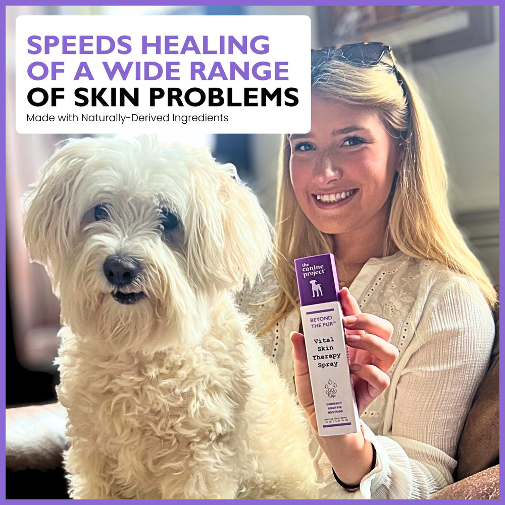 The Canine Project Aerosol de Terapia Vital para la Piel Canina, aroma fresco y suave.
