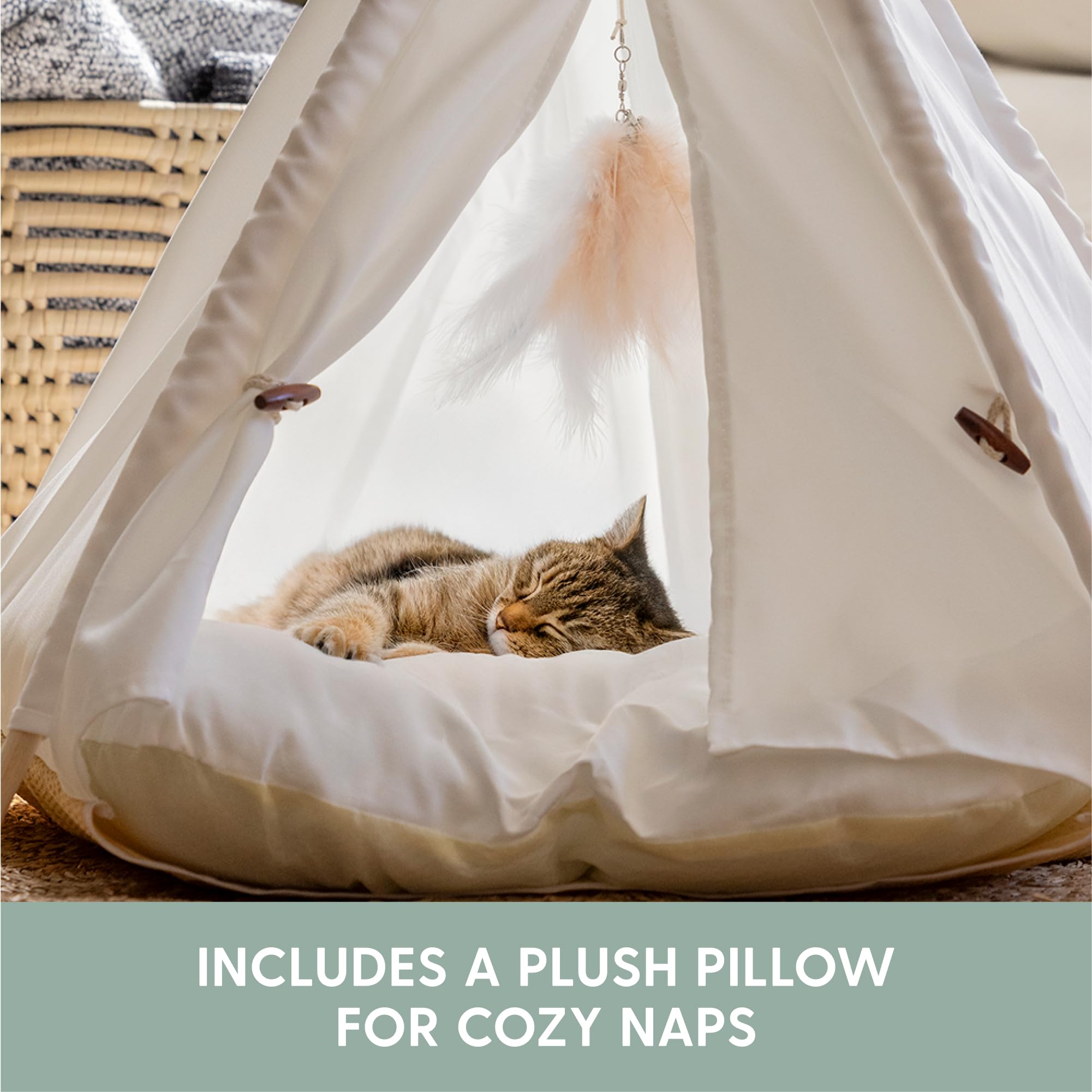 The Cat Ladies tepee entrada ajustable para privacidad adaptable
