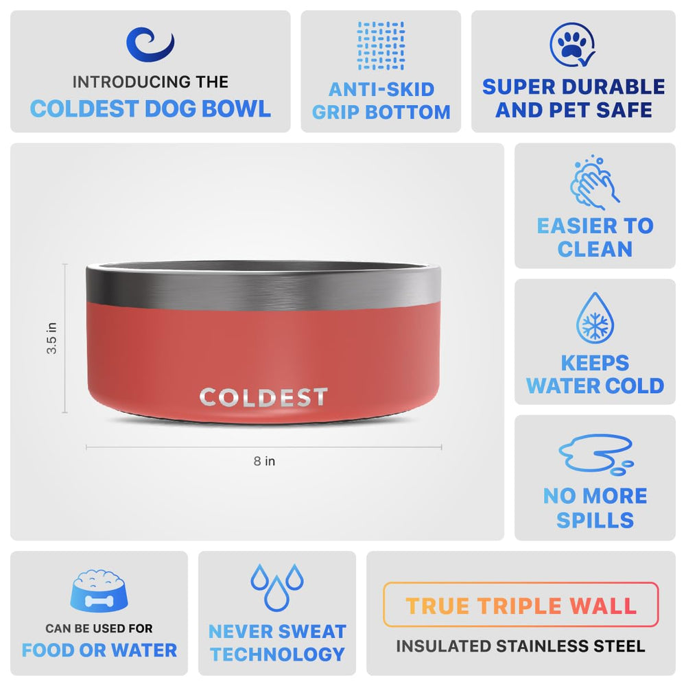 The Coldest Water Bowl resistente a la oxidación para uso diario.