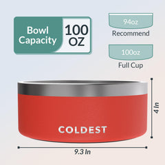 The Coldest Water capacidad 100 onzas para mascotas grandes y pequeñas