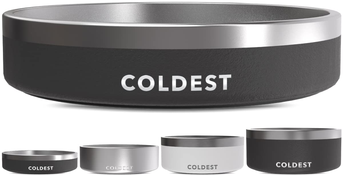 Coldest Water cuenco anti-óxido de acero inoxidable para perros, duradero.