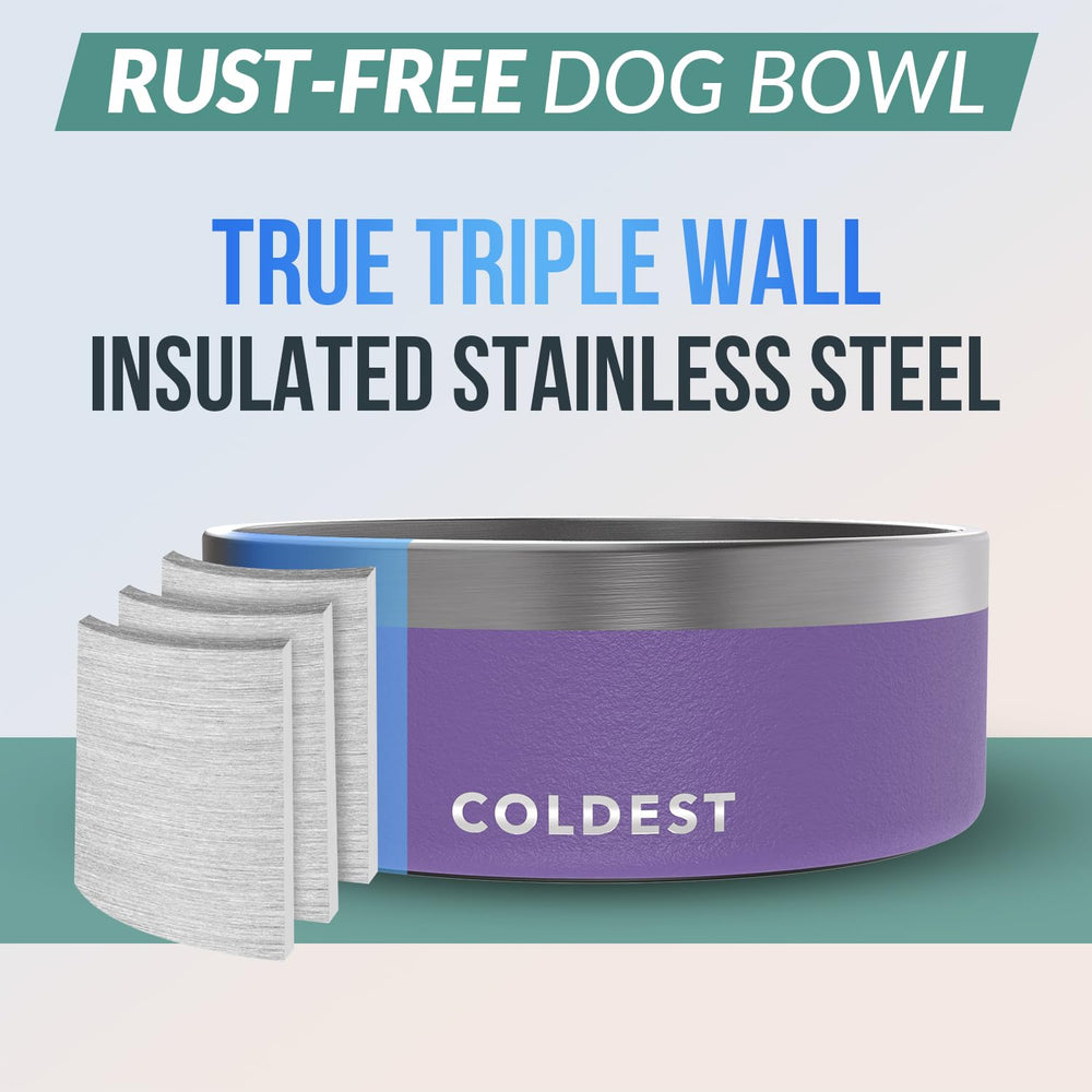 The Coldest Water cuenco para perro base antideslizante evita desbordes.