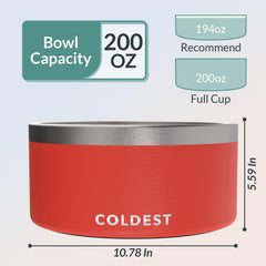 Cuenco Coldest Water anti derrames para comidas limpias y ordenadas.