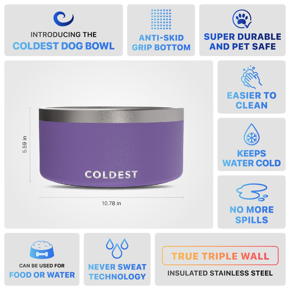 Cuenco Coldest Water evita derrames con base antideslizante y diseño hermético.