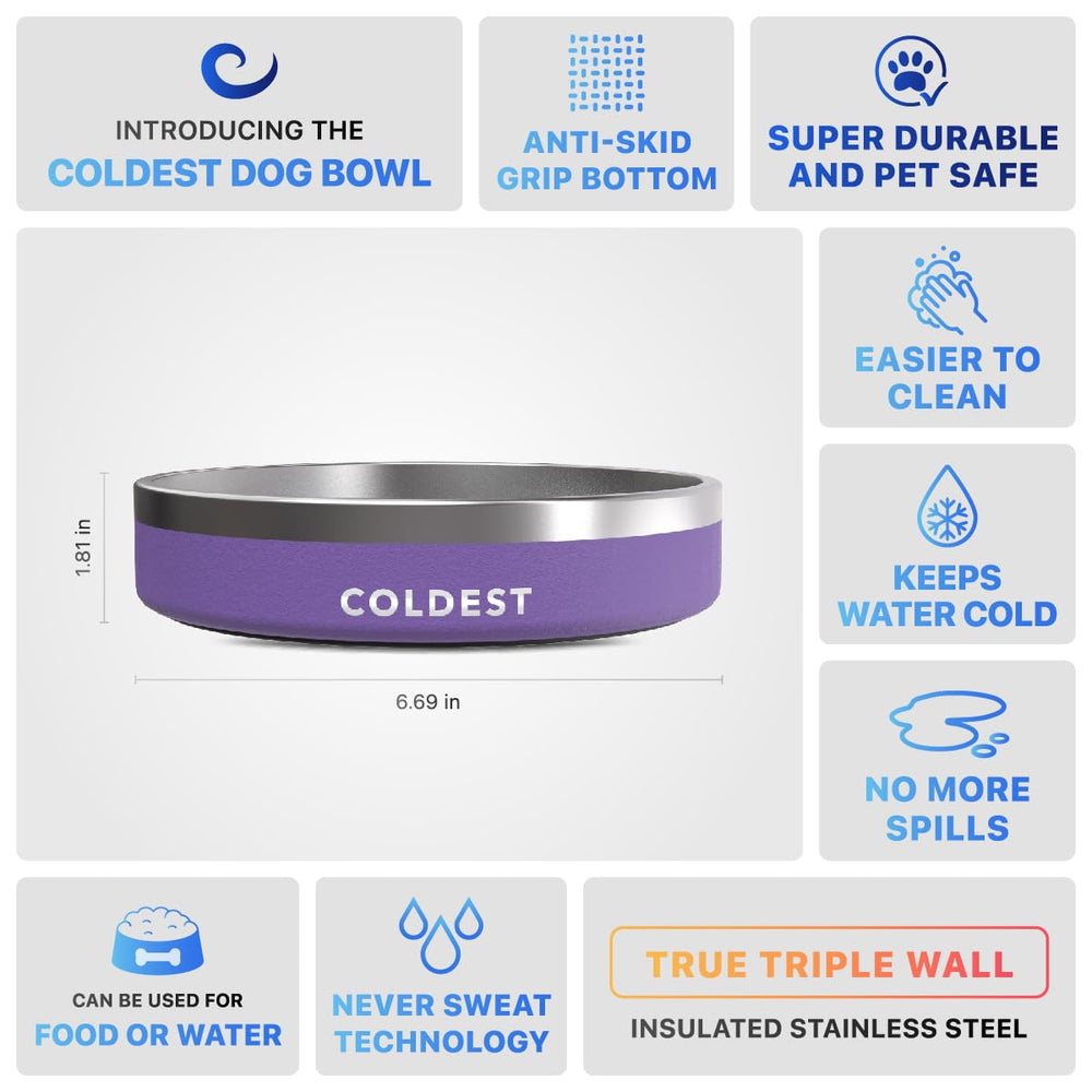 Cuenco Coldest Water resistente, ideal para mascotas activas.