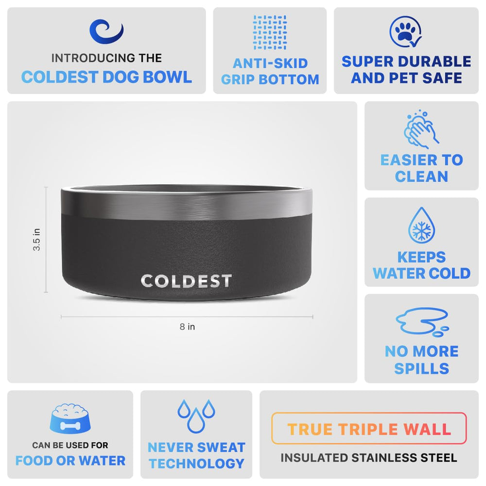 The Coldest Water acero inoxidable resistente para mordidas y uso diario