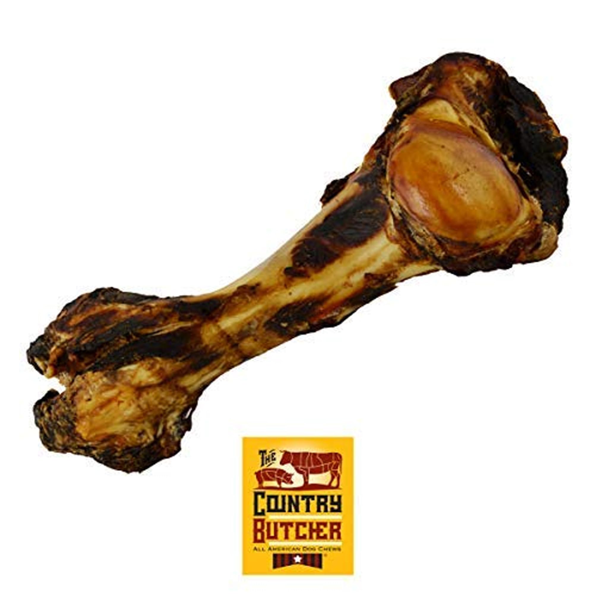 THE COUNTRY BUTCHER Hueso gigante para mordedores agresivos, entretenimiento duradero para perros grandes.