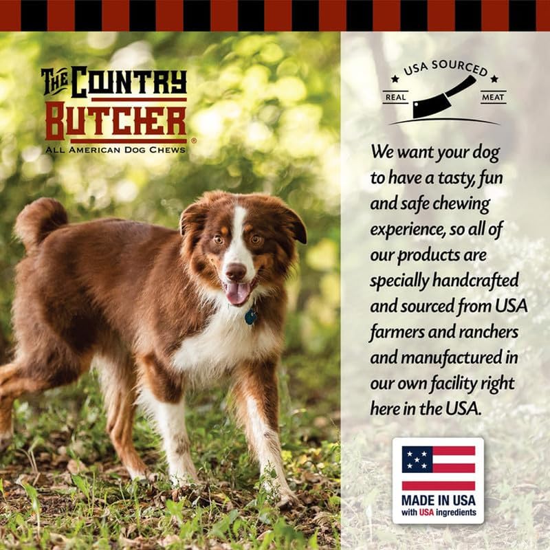 THE COUNTRY BUTCHER Hueso masticable de larga duración, ideal para distracción diaria.