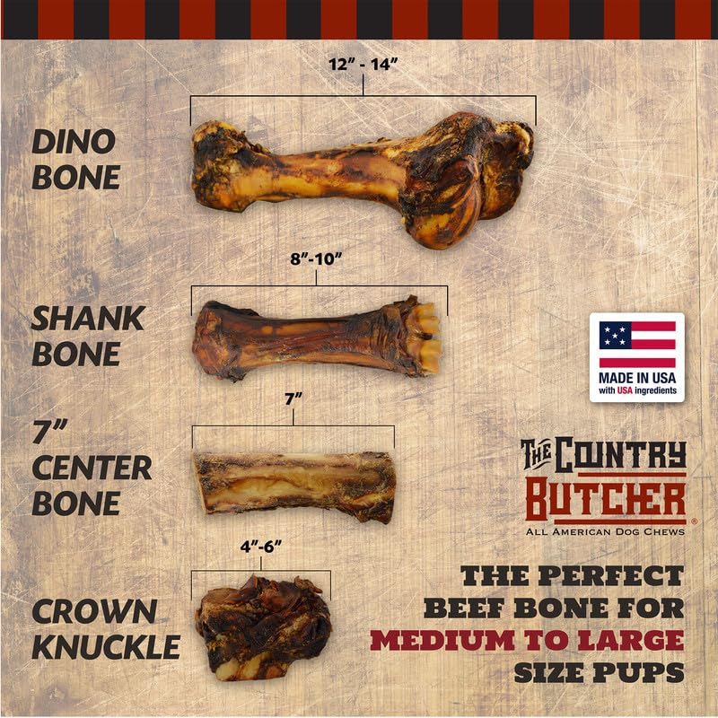 THE COUNTRY BUTCHER juguete masticable de hueso para perros grandes y activos