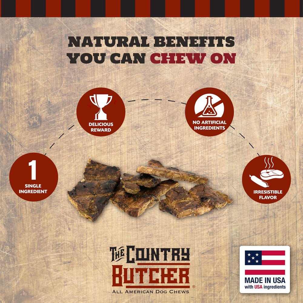 Hueso de res para masticación segura en perros grandes de The Country Butcher.