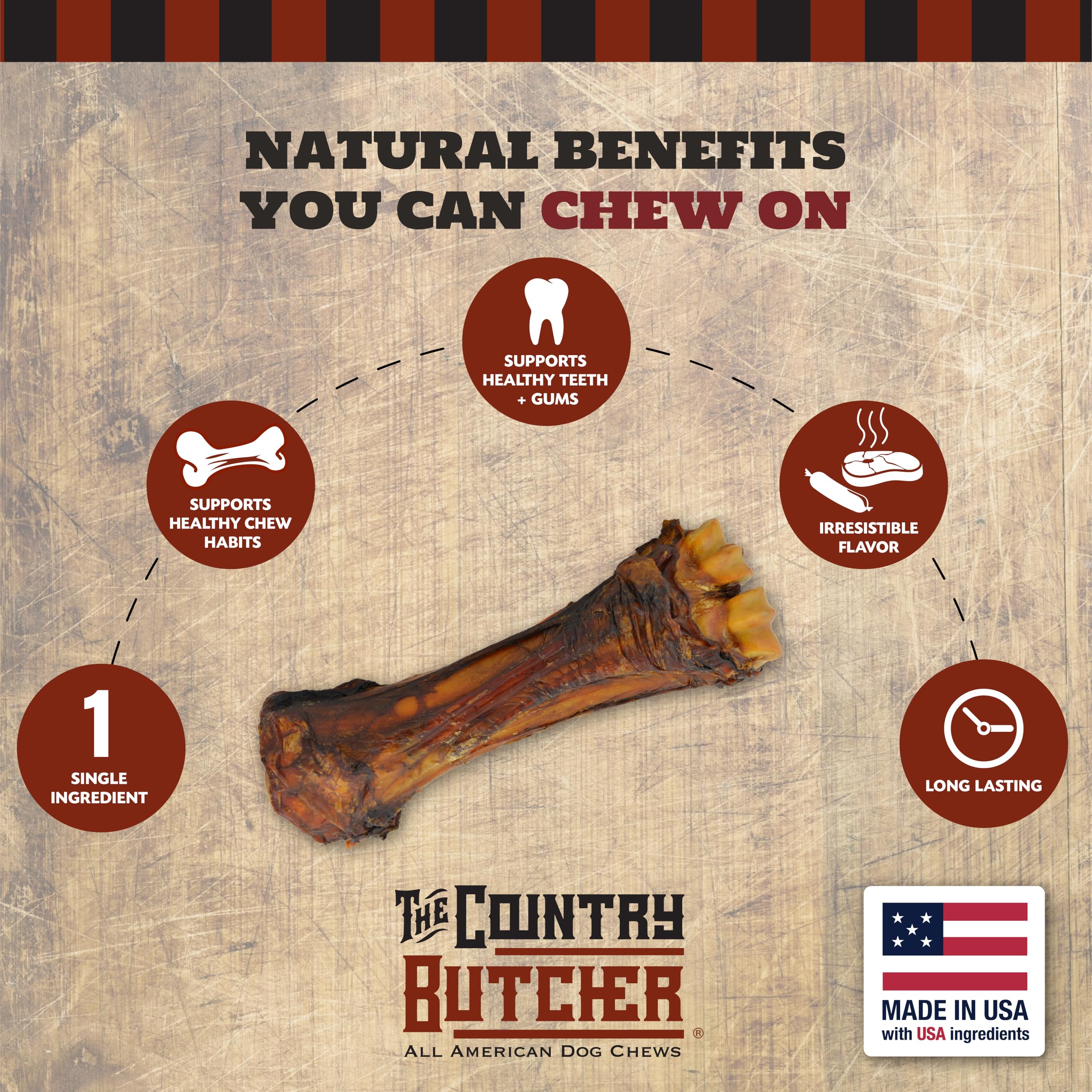 Producción en Estados Unidos de The Country Butcher con proveedores inspeccionados.