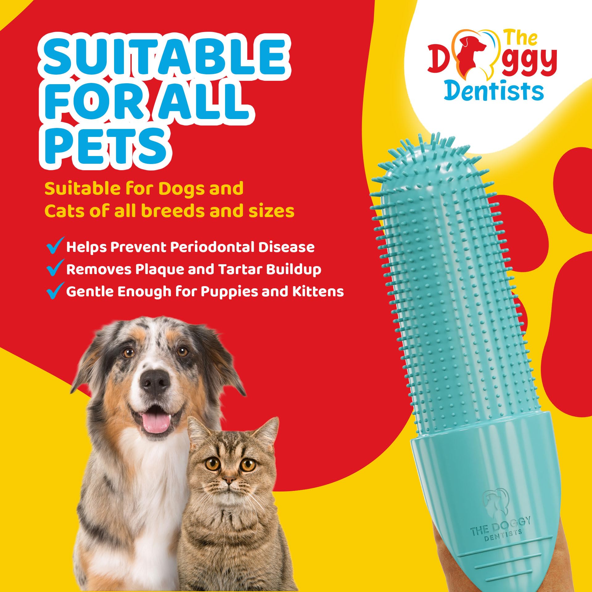 The Doggy Dentists combate mal aliento con cepillo dedo ergonómico