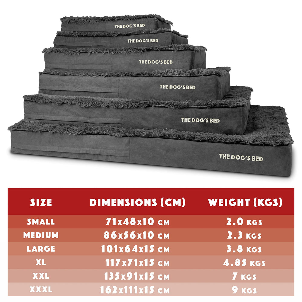 Dimensiones XXL 54x36x6 de The Dog's Balls para camas grandes.