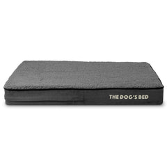 Funda exterior The Dog's Balls gris peluche para cama mediana, tacto suave.
