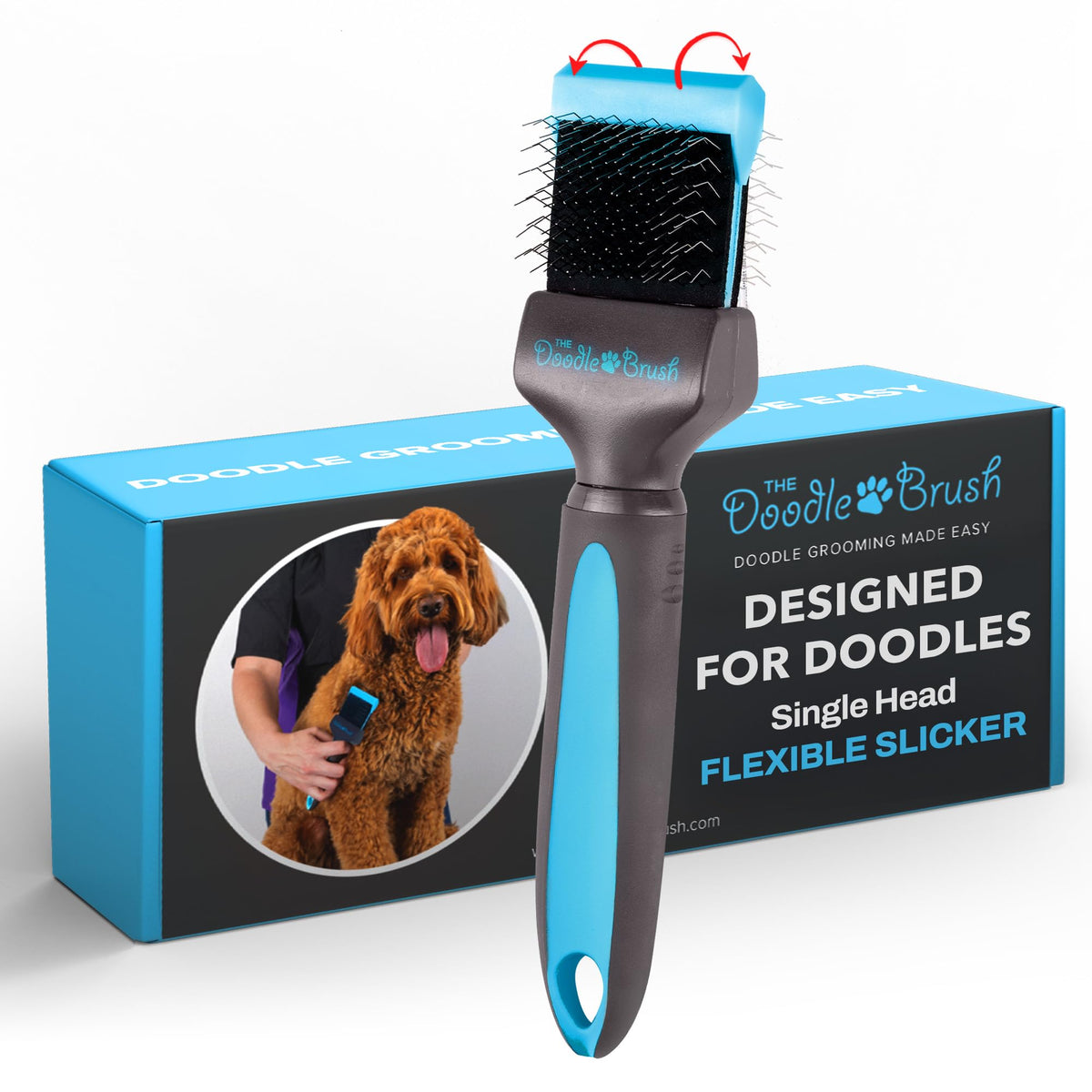 The Doodle Brush cepillo slicker para perros de pelo largo, desenreda sin esfuerzo