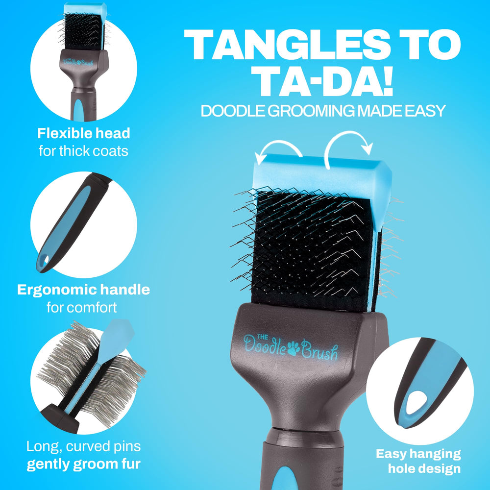 The Doodle Brush puntas largas para deshacer nudos en cabello denso