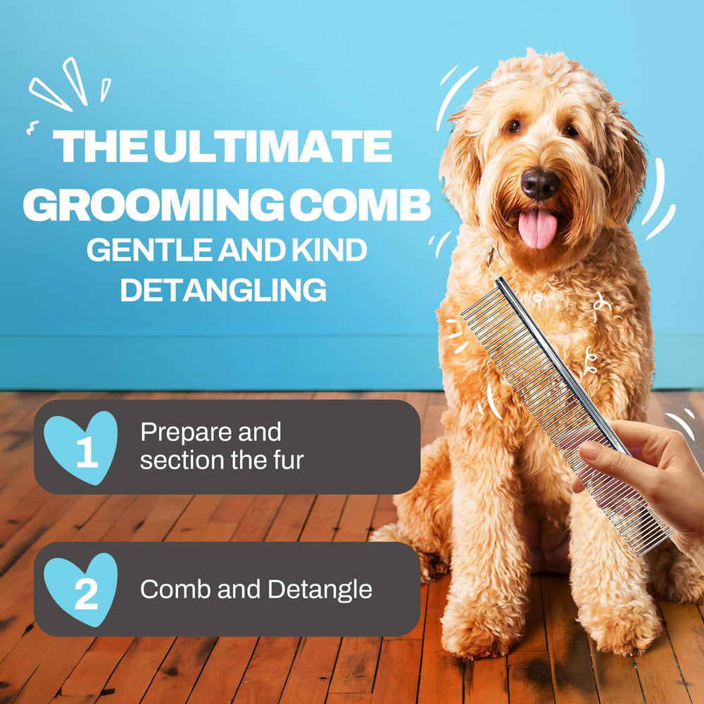 Uso doméstico del The Doodle Brush para cuidado del pelaje en casa