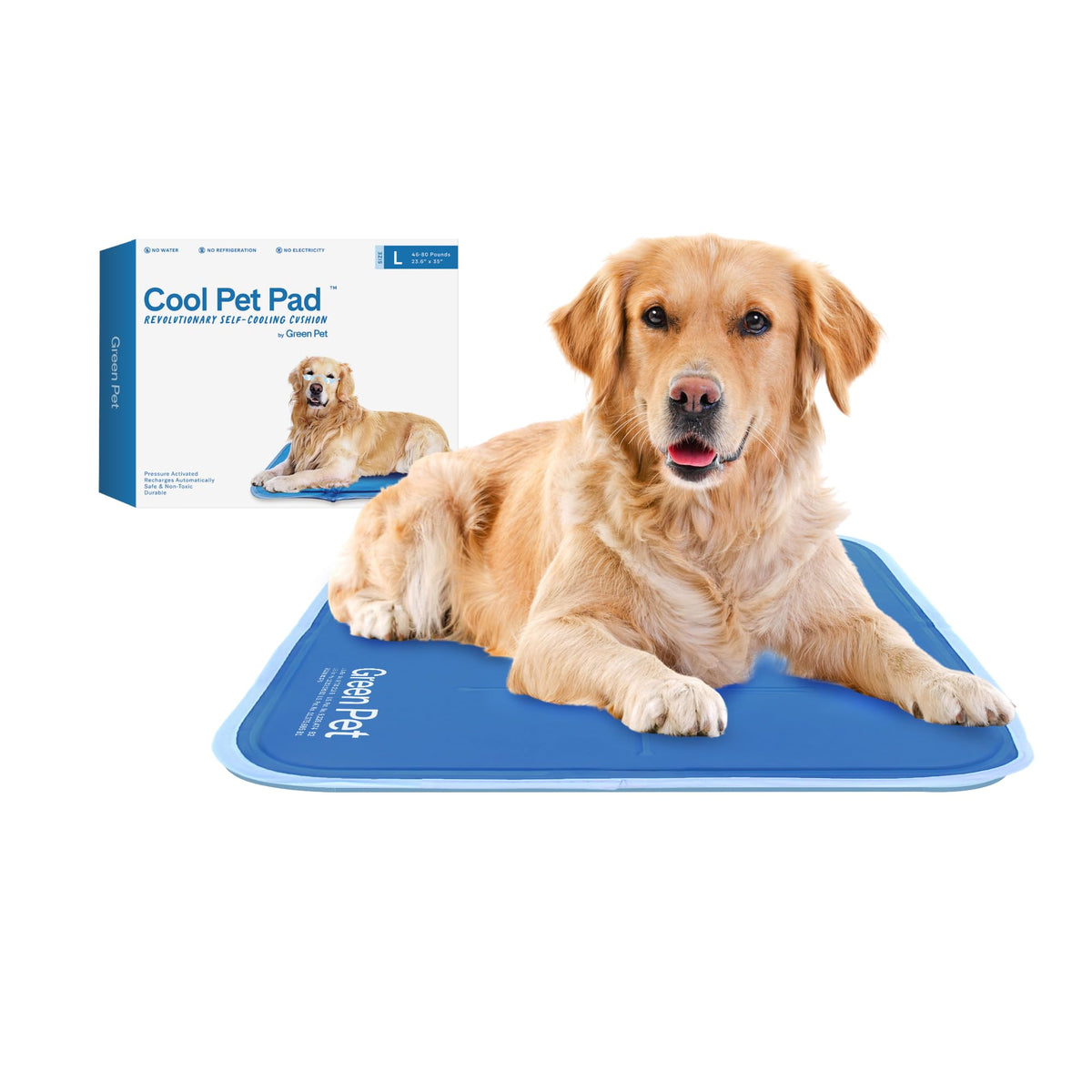 The Green Pet Shop Almohadilla enfriante para mascotas en suelo, alivio inmediato