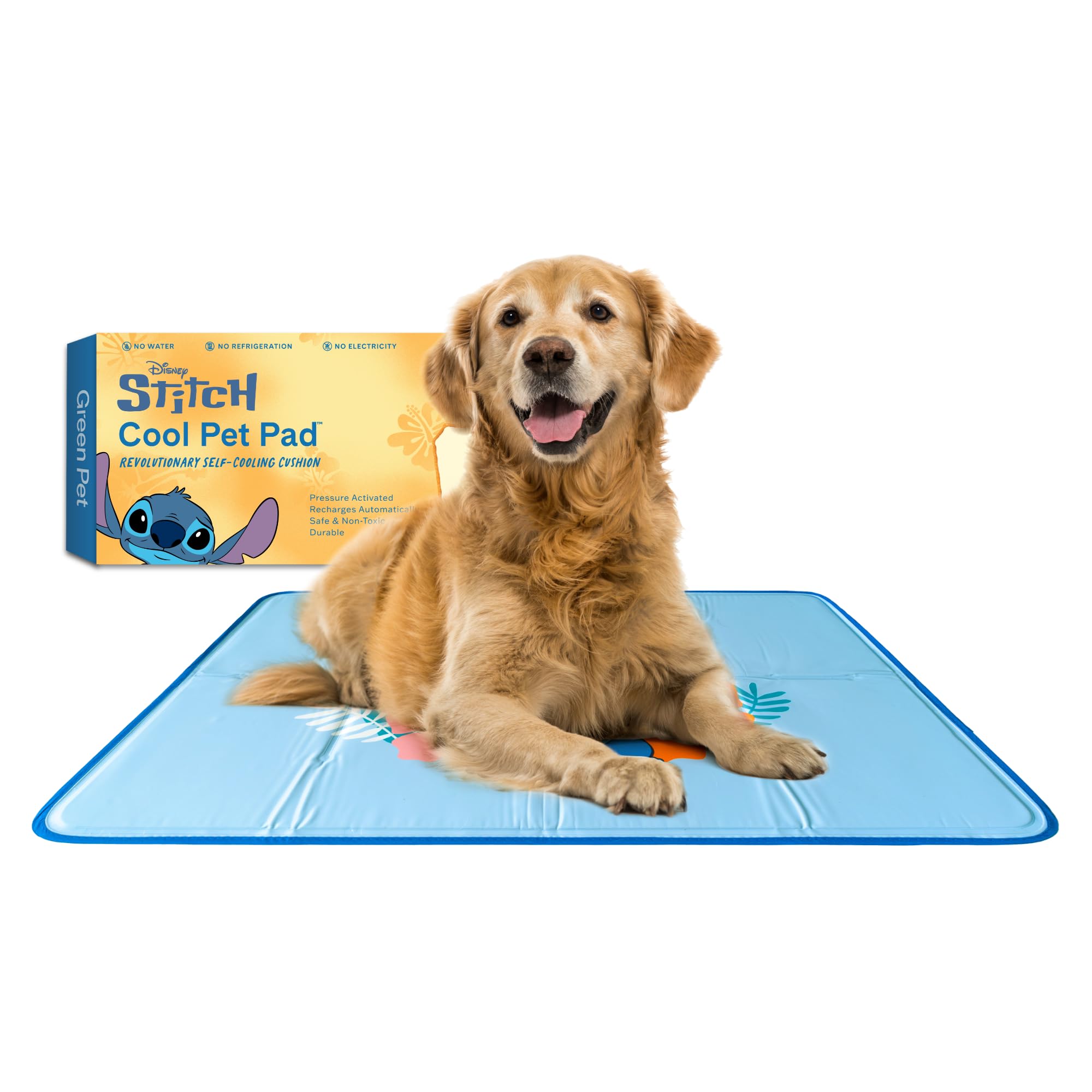 The Green Pet Shop Cool Pet Pad Disney Stitch grande, ideal para descanso fresco.