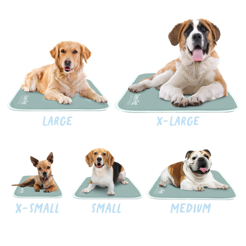 The Green Pet Shop Cool Pet Pad en jaula, proporciona enfriamiento suave para descansar.